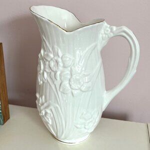 Beautiful Vintage Bone China Pitcher with Floral Design, Royal Staffordshire